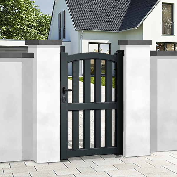 Portillon aluminium Premium - Ajouré - CORAIL